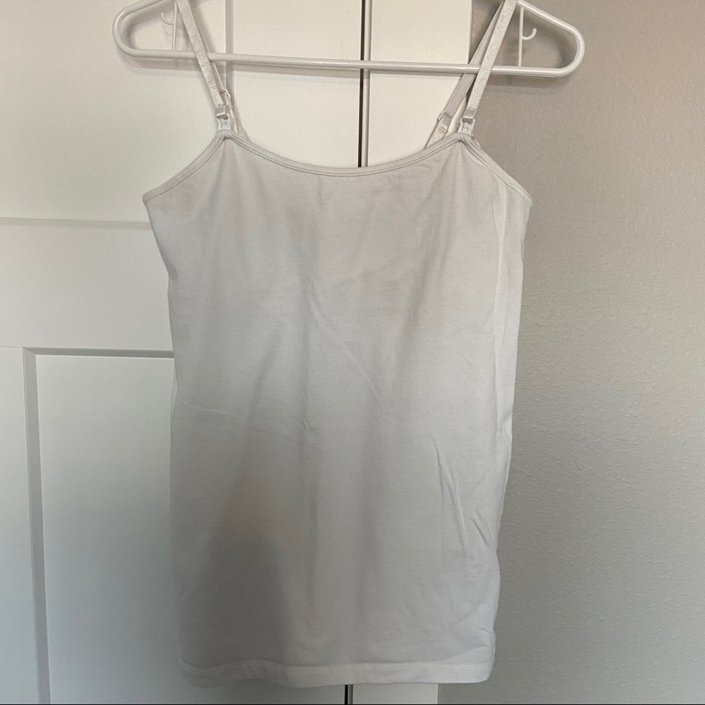 Motherhood Maternity white nursing camisole